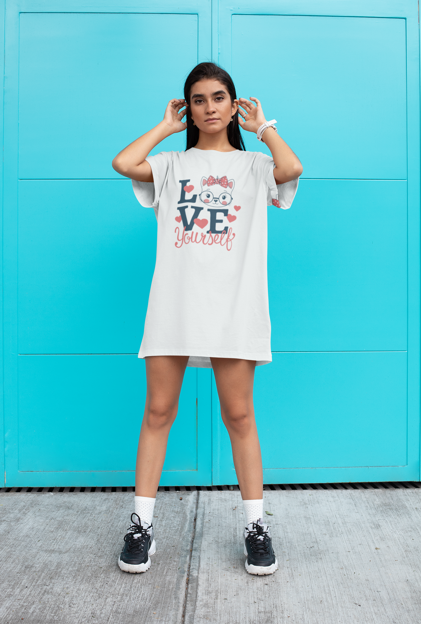 SCUBAAA Women's Love T-Shirt Dress