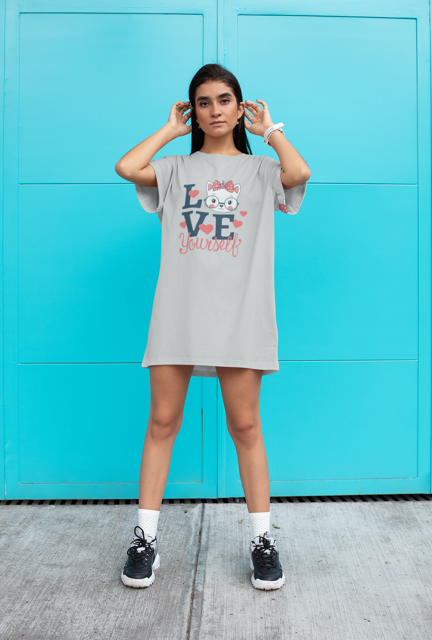 SCUBAAA Women's Love T-Shirt Dress