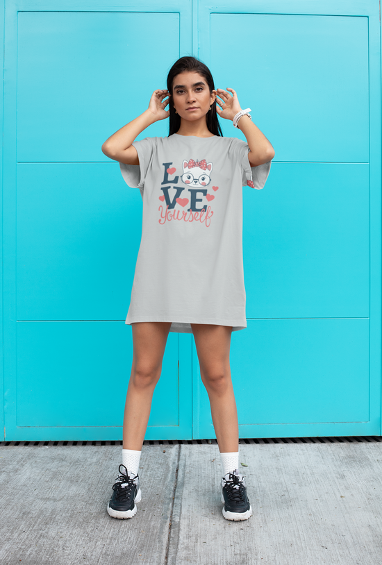 SCUBAAA Women's Love T-Shirt Dress