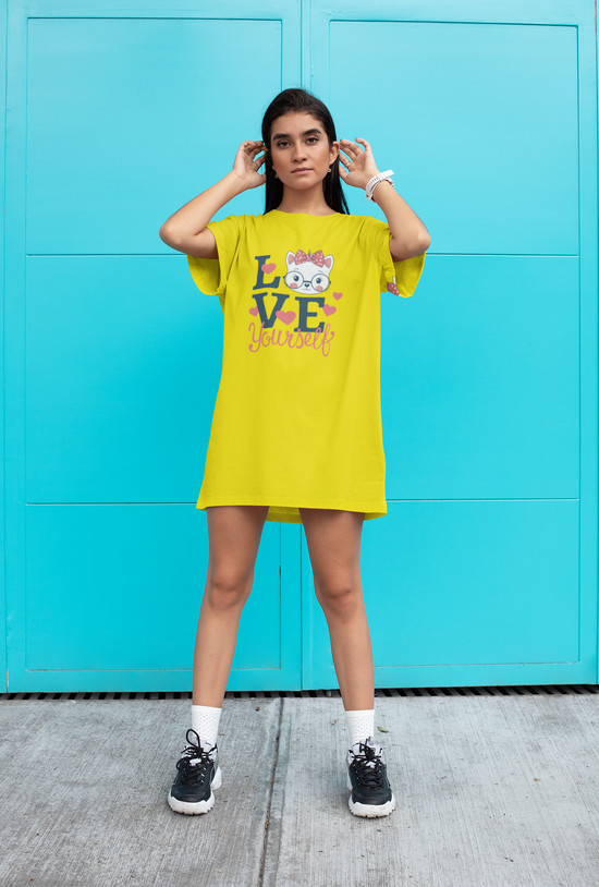 SCUBAAA Women's Love T-Shirt Dress