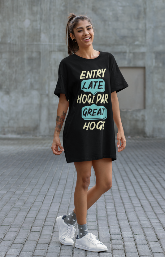 SCUBAAA Women's Entry T-Shirt Dress