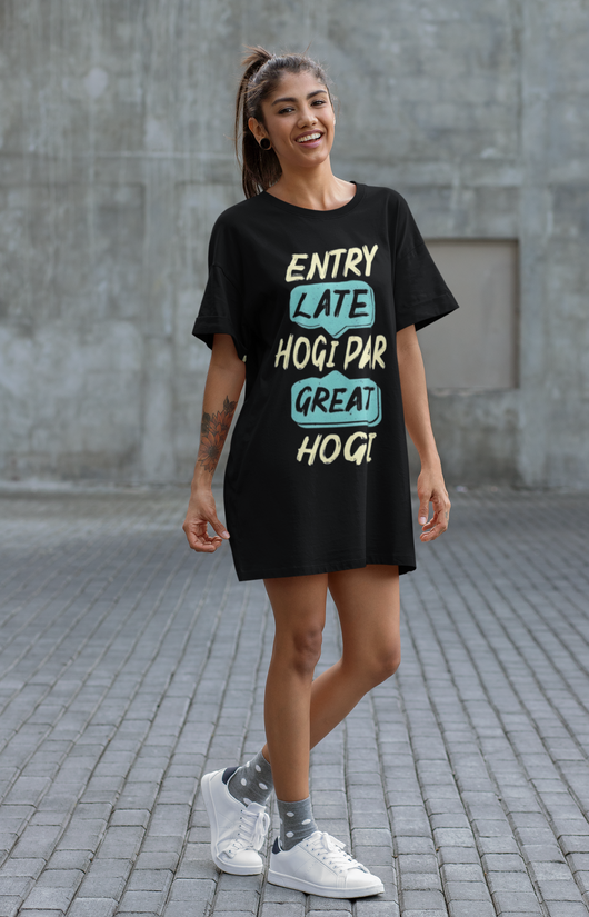SCUBAAA Women's Entry T-Shirt Dress