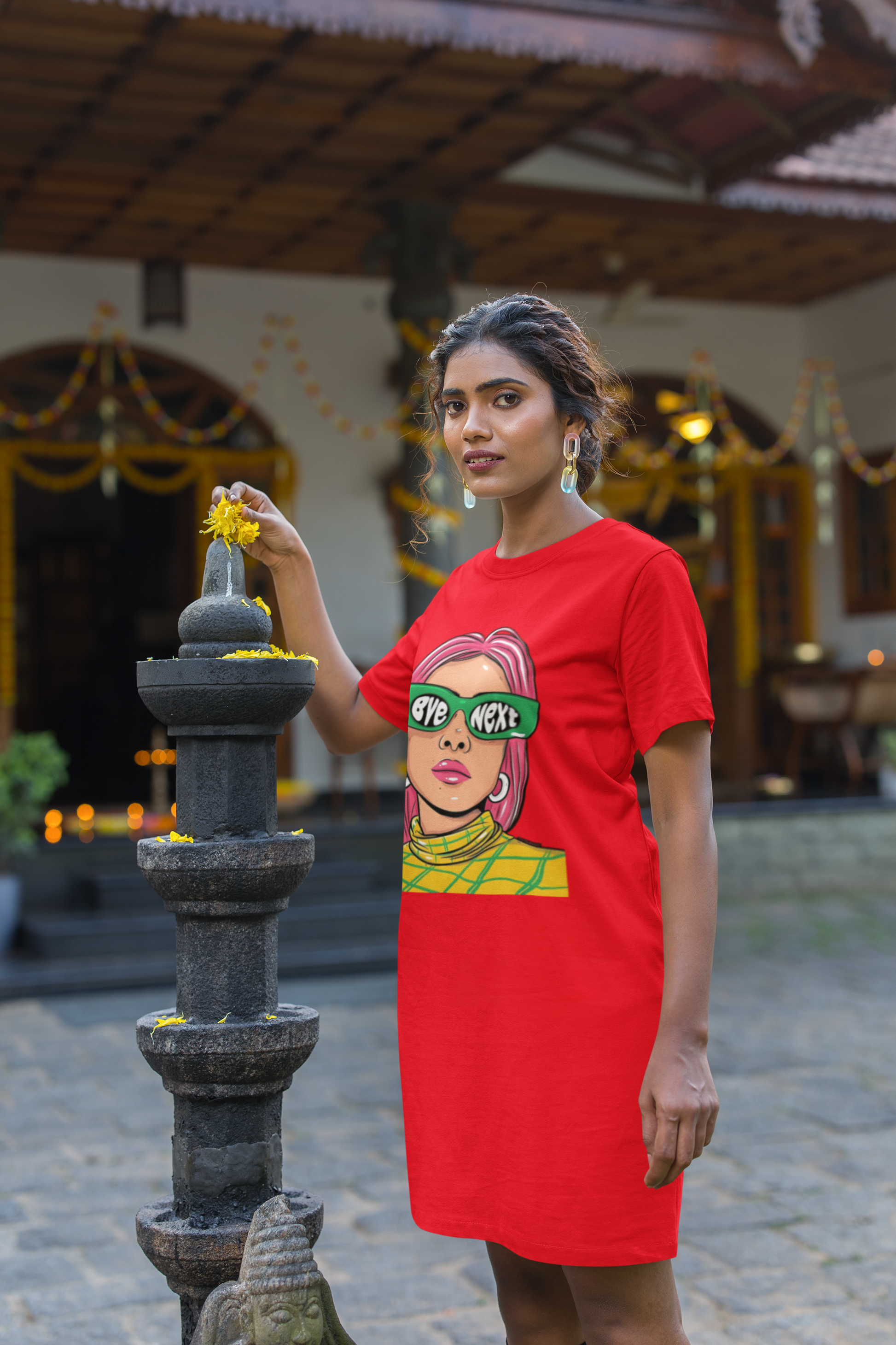 SCUBAAA Women's Bye Next T-Shirt Dress