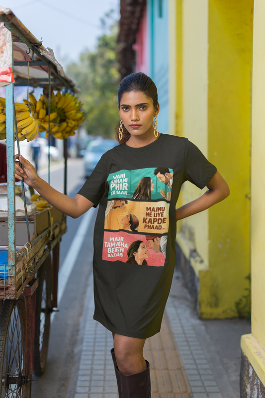 SCUBAAA Women's Tamasha T-Shirt Dress