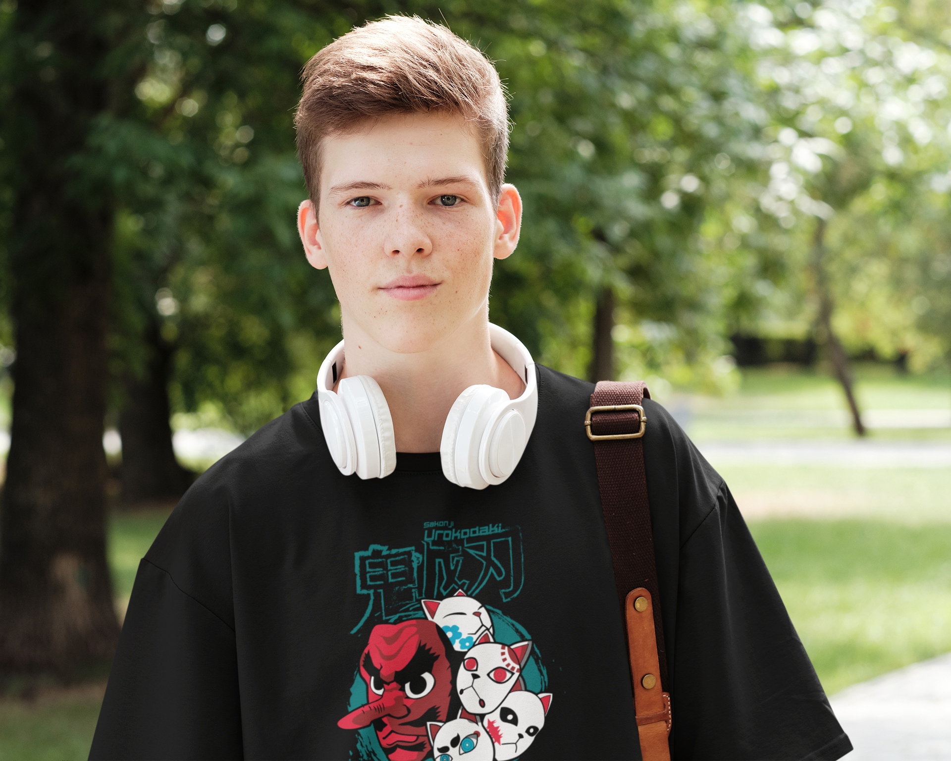 SCUBAAA Men's Demon Slayer Corps Oversized Half Sleeve T-shirt