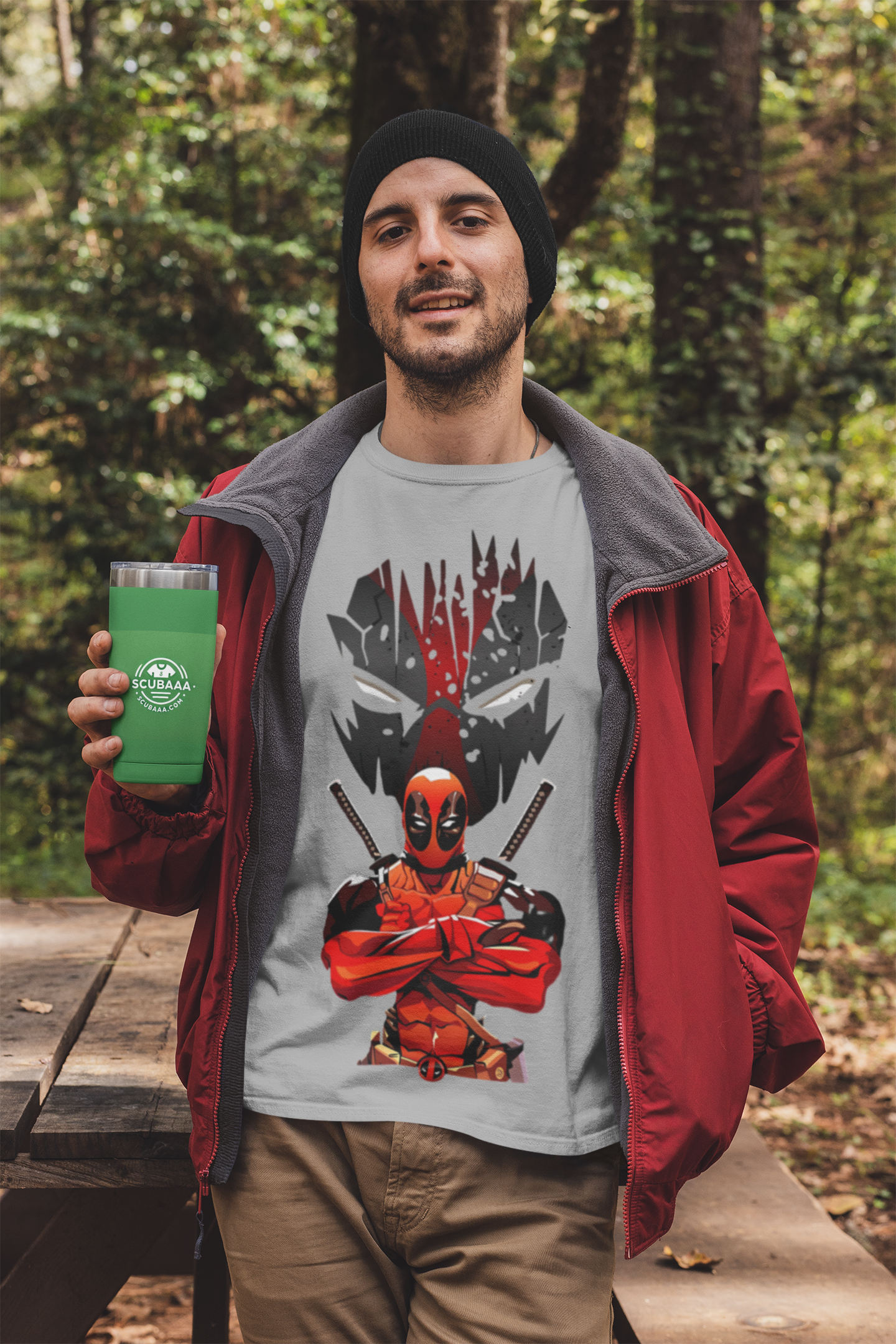 SCUBAAA Men's DeadPool Oversized Half Sleeve T-shirt
