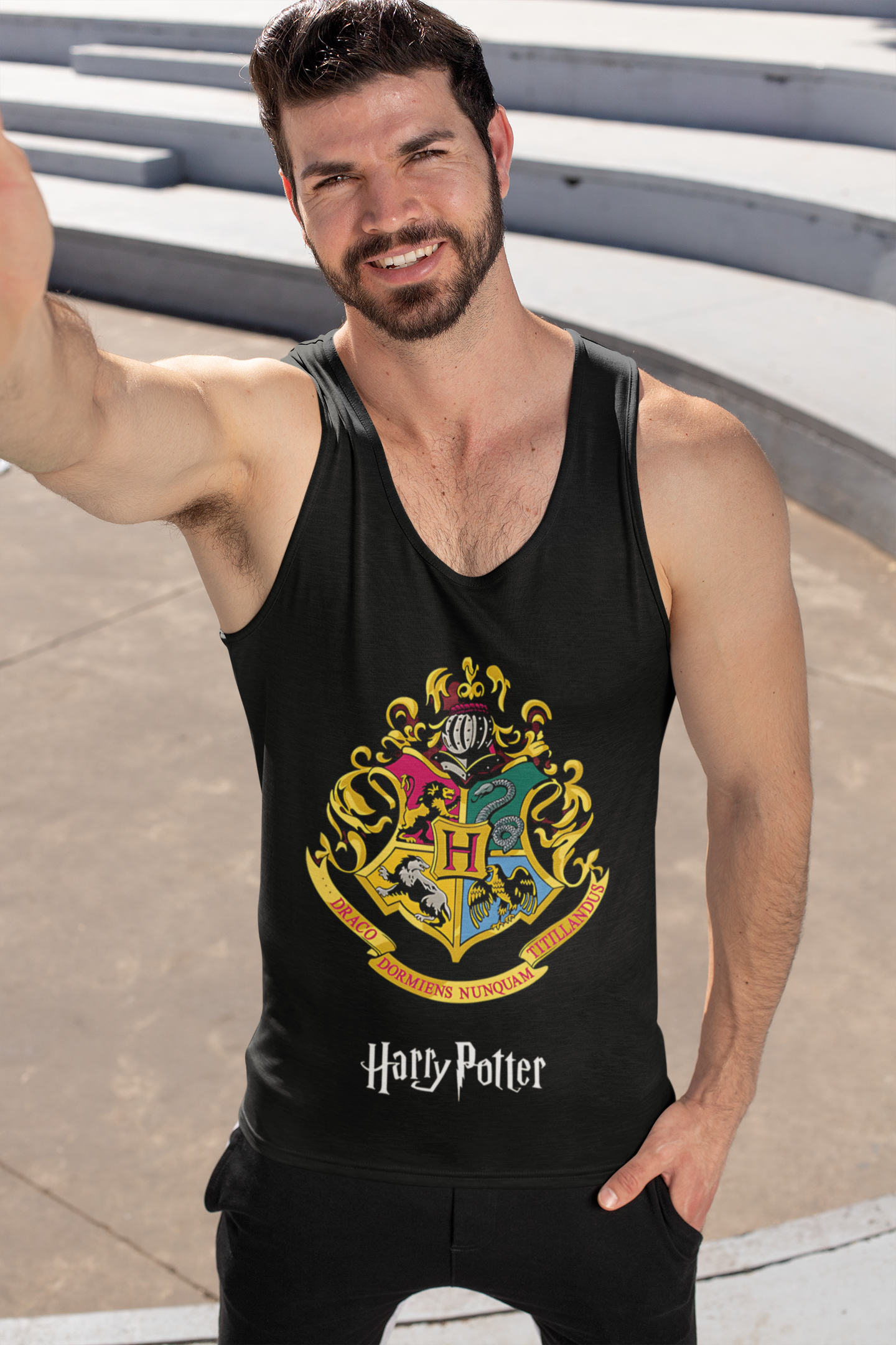 SCUBAAA Men's Harry Potter Sleeveless  T-Shirt