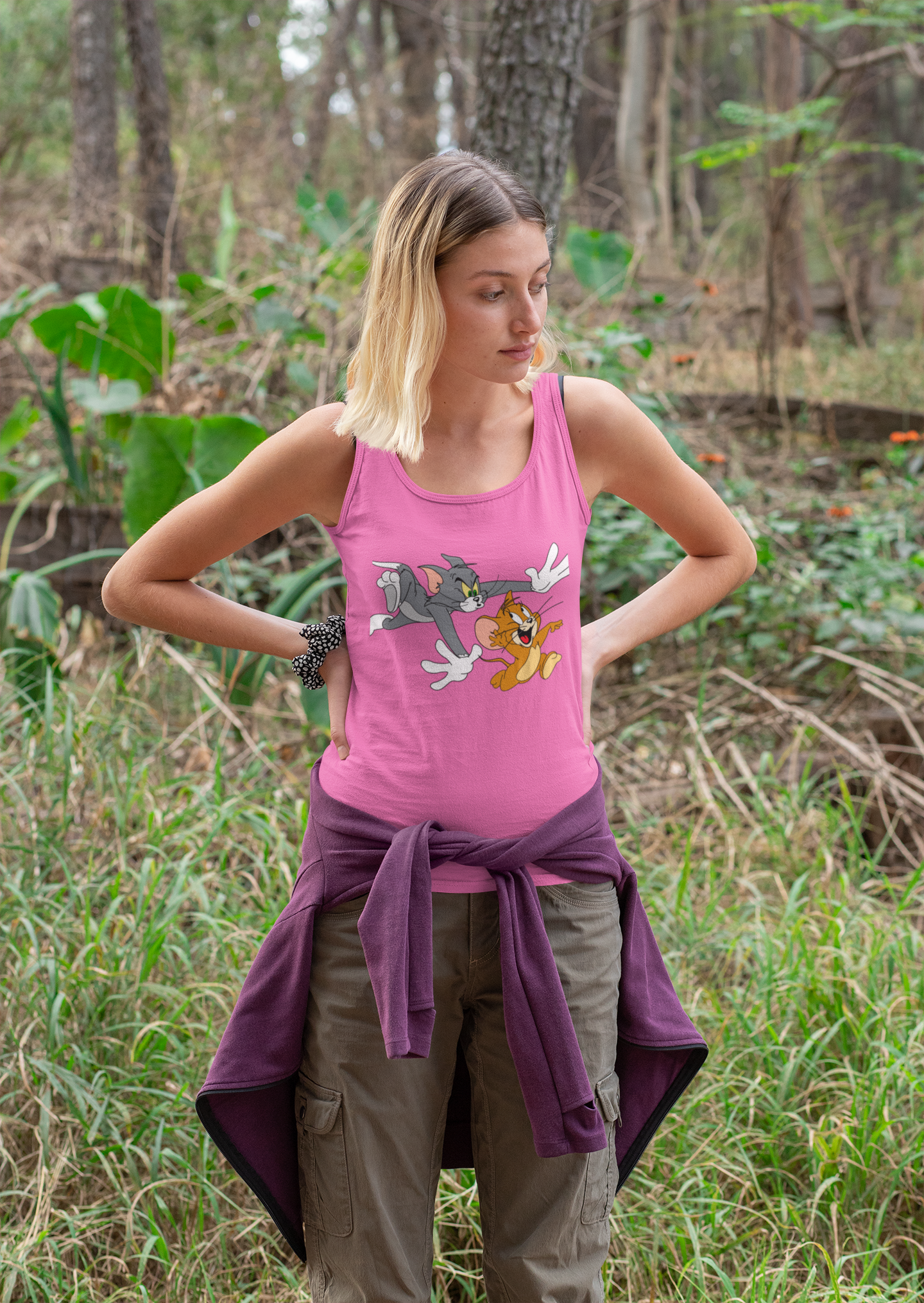 SCUBAAA Women's Tom & Jerry Tank Top