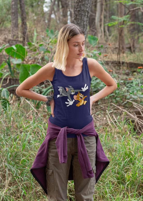 SCUBAAA Women's Tom & Jerry Tank Top