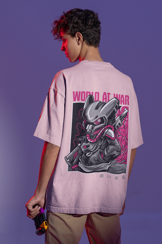 SCUBAAA Men's World War Oversized Half Sleeve T-shirt