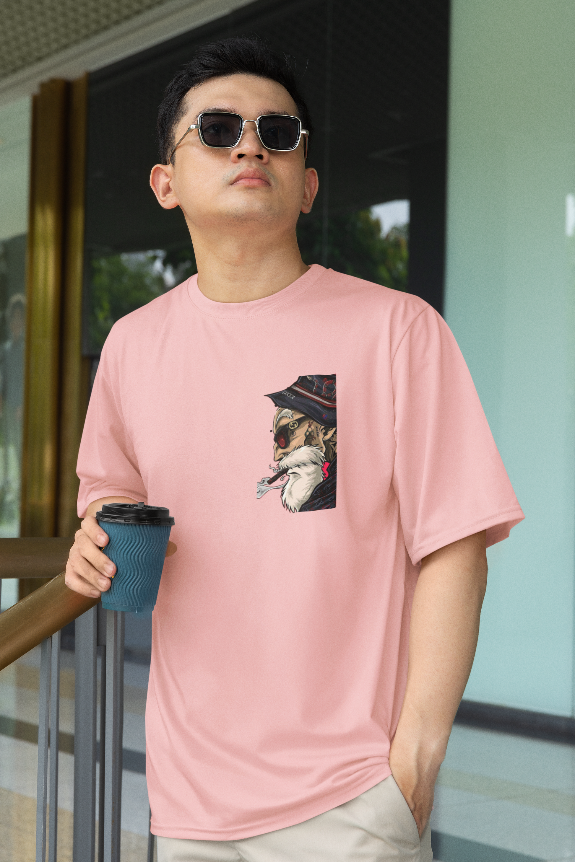 SCUBAAA Men's World War Oversized Half Sleeve T-shirt