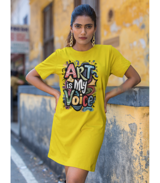 SCUBAAA Women's Art T-Shirt Dress