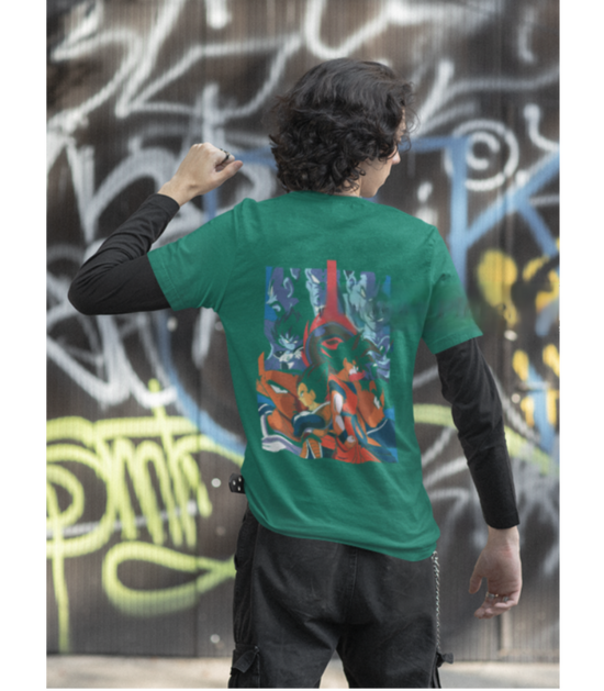 SCUBAAA Men's Brotherhood Goku X Vegeta Oversized Half Sleeve T-shirt